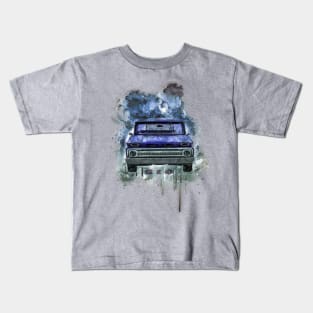 Chevy C10 blue dark roast Kids T-Shirt